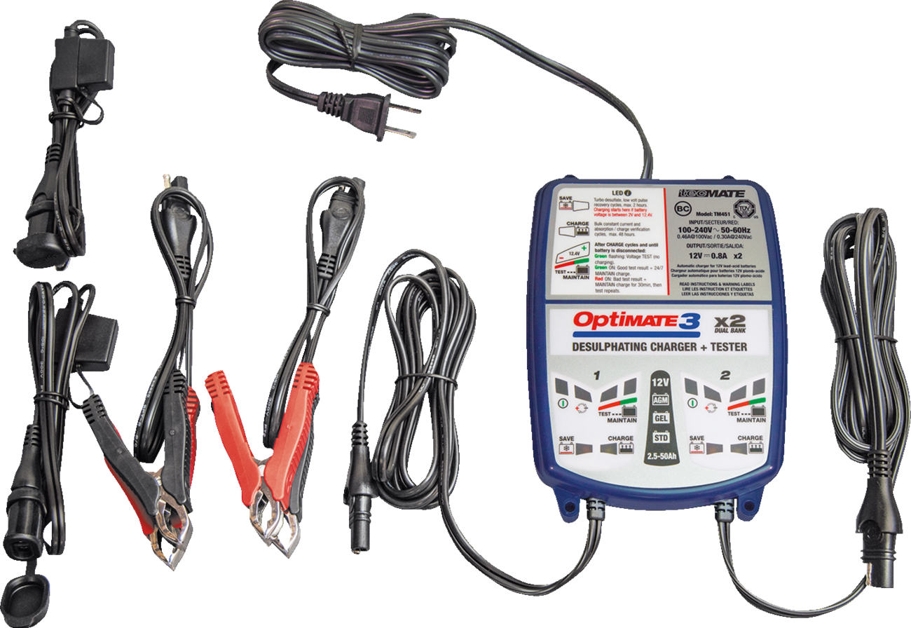TecMate Charger Optimate 3 X2