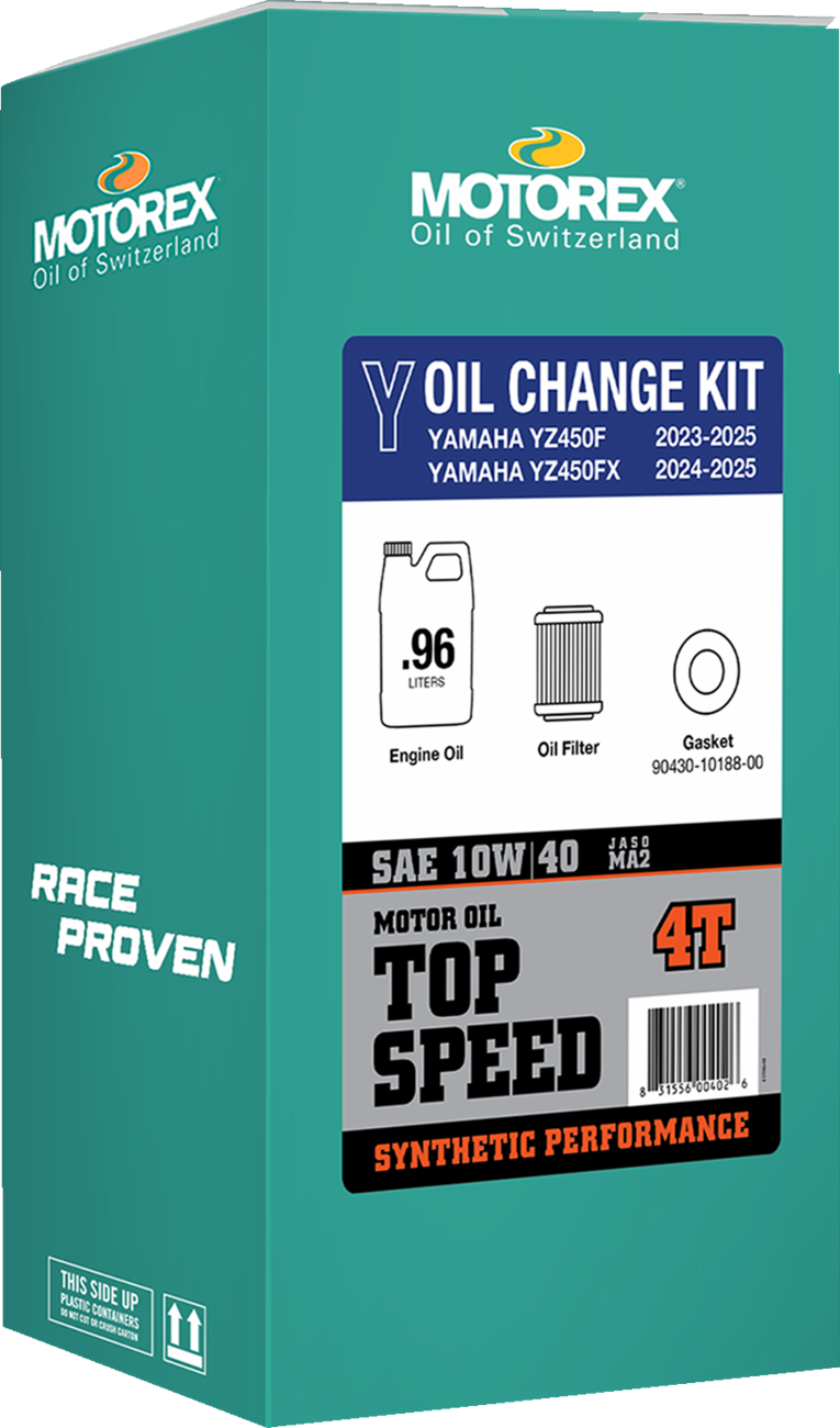 Motorex Top Speed Oil Change Kit Yamaha YZ450F / FX 2023-2025