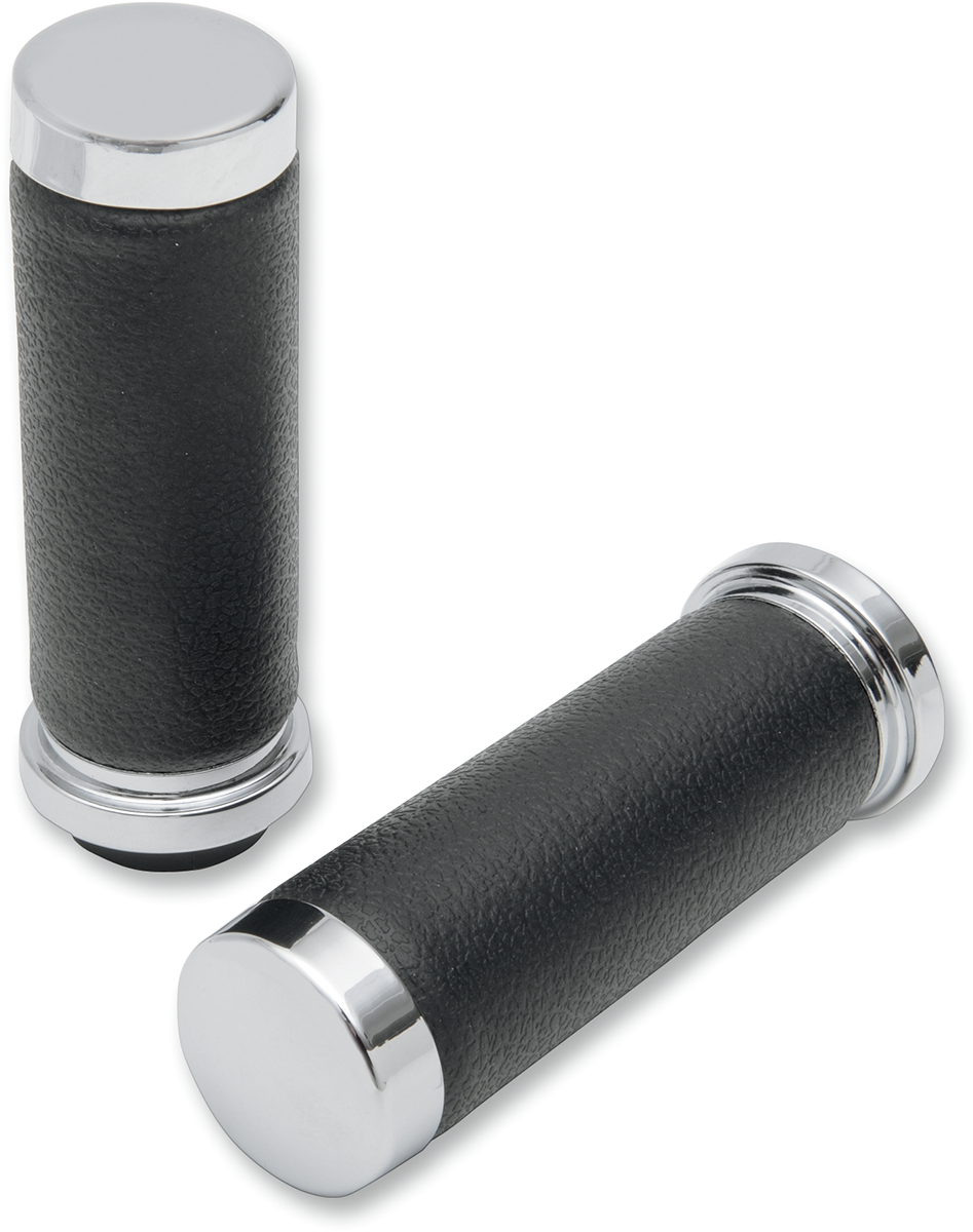 Drag specialties Textured Black Rubber Grips - TBW Harley Davidson