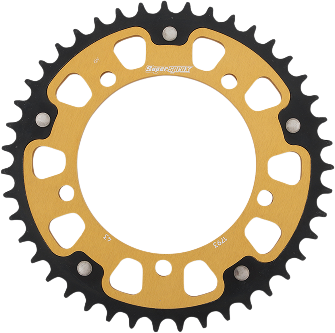Supersprox Stealth Rear Sprocket - 43 Tooth - Gold - Suzuki/Triumph 43T
