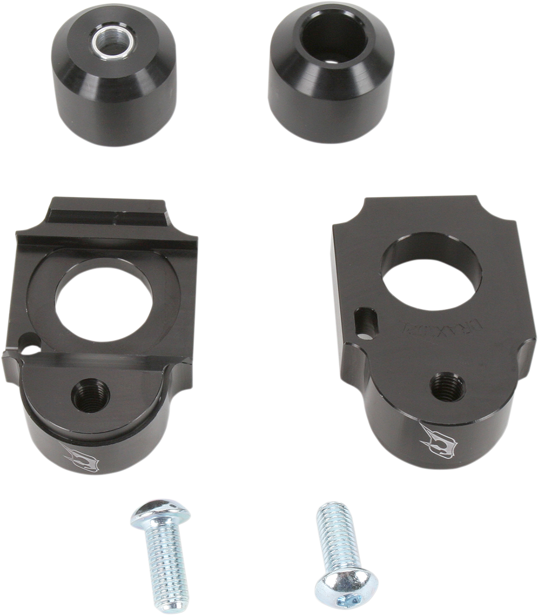 Driven racing Axle Block Sliders - Suzuki - Black