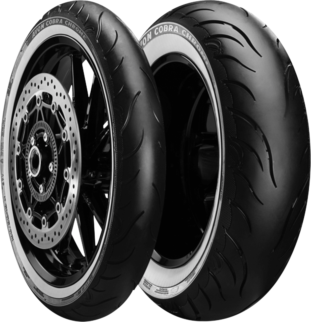 Avon Tire - Cobra Chrome AV91 - Front - 100/90-19 - Wide Whitewall - 57V