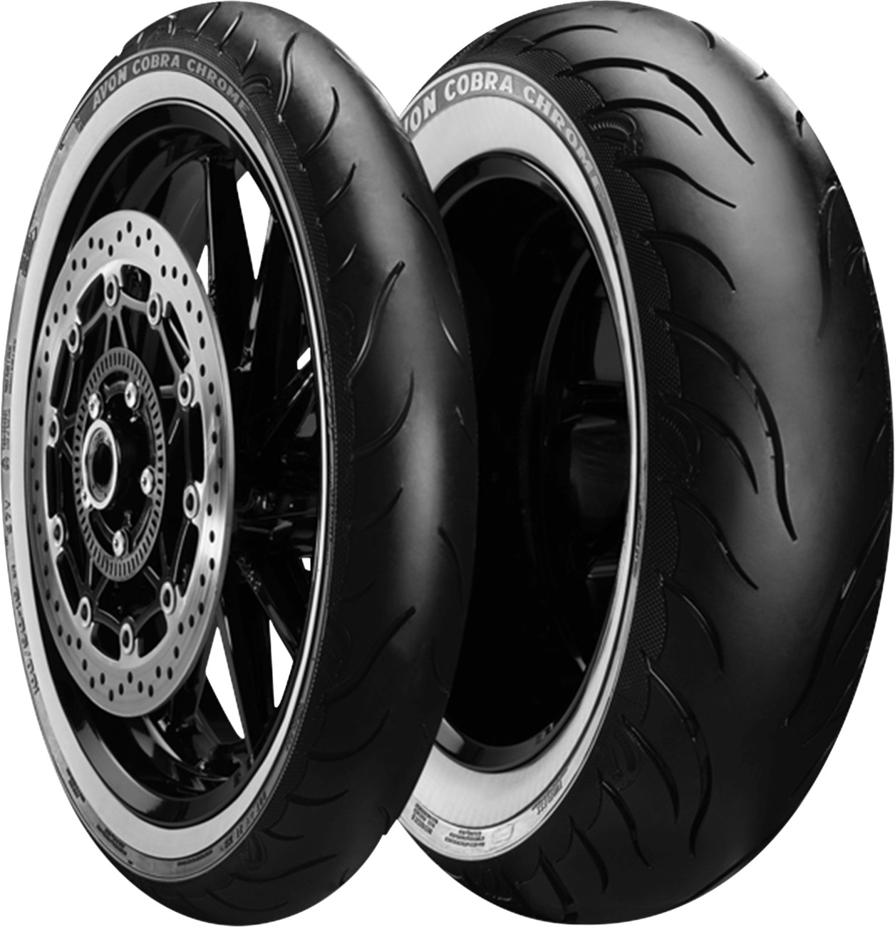 Avon Tire - Cobra Chrome AV91 - Front - 100/90-19 - Wide Whitewall - 57V