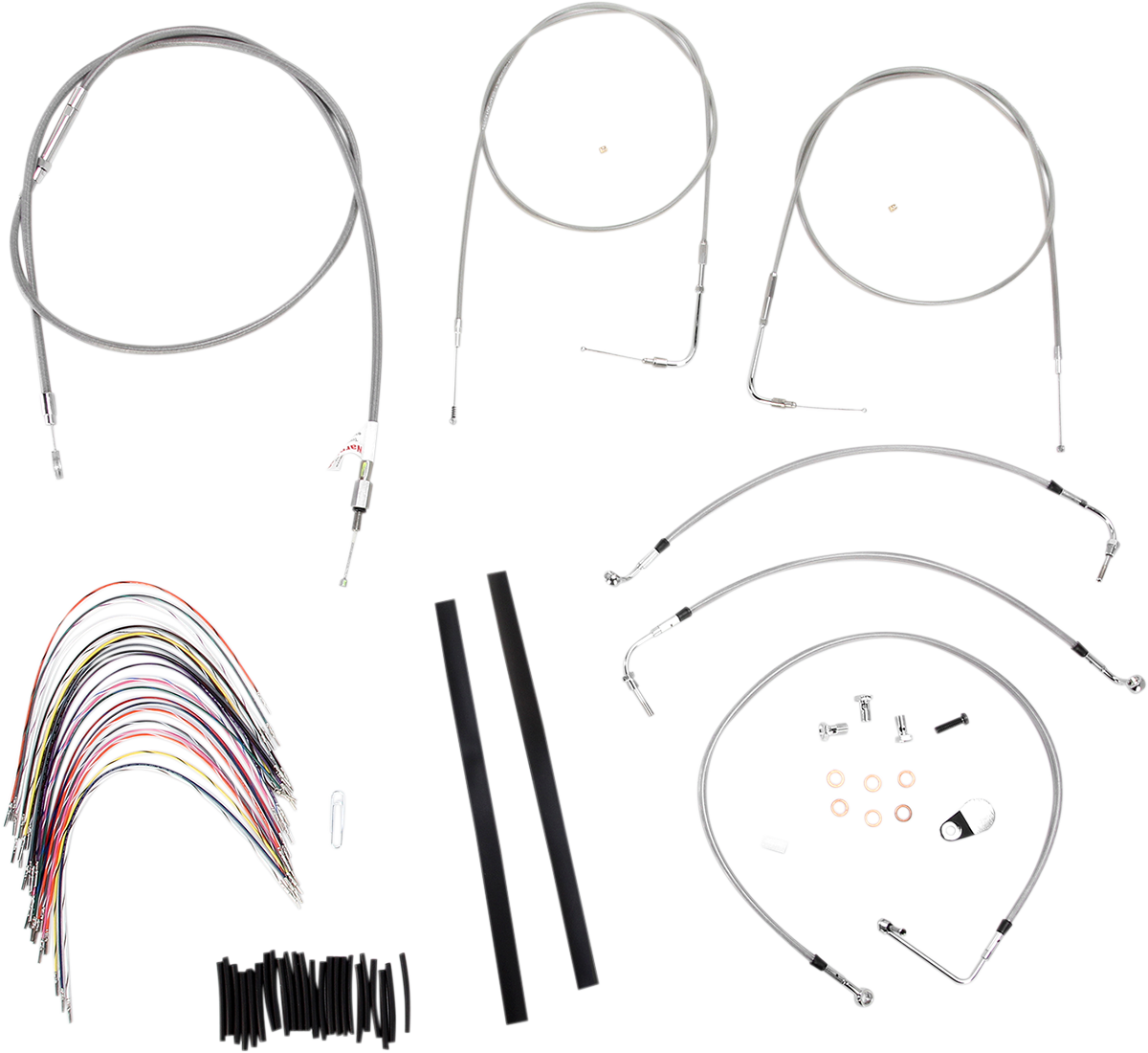 Burly Handlebar Cable Installation Kit For Harley Road King / Glide 2000-2006