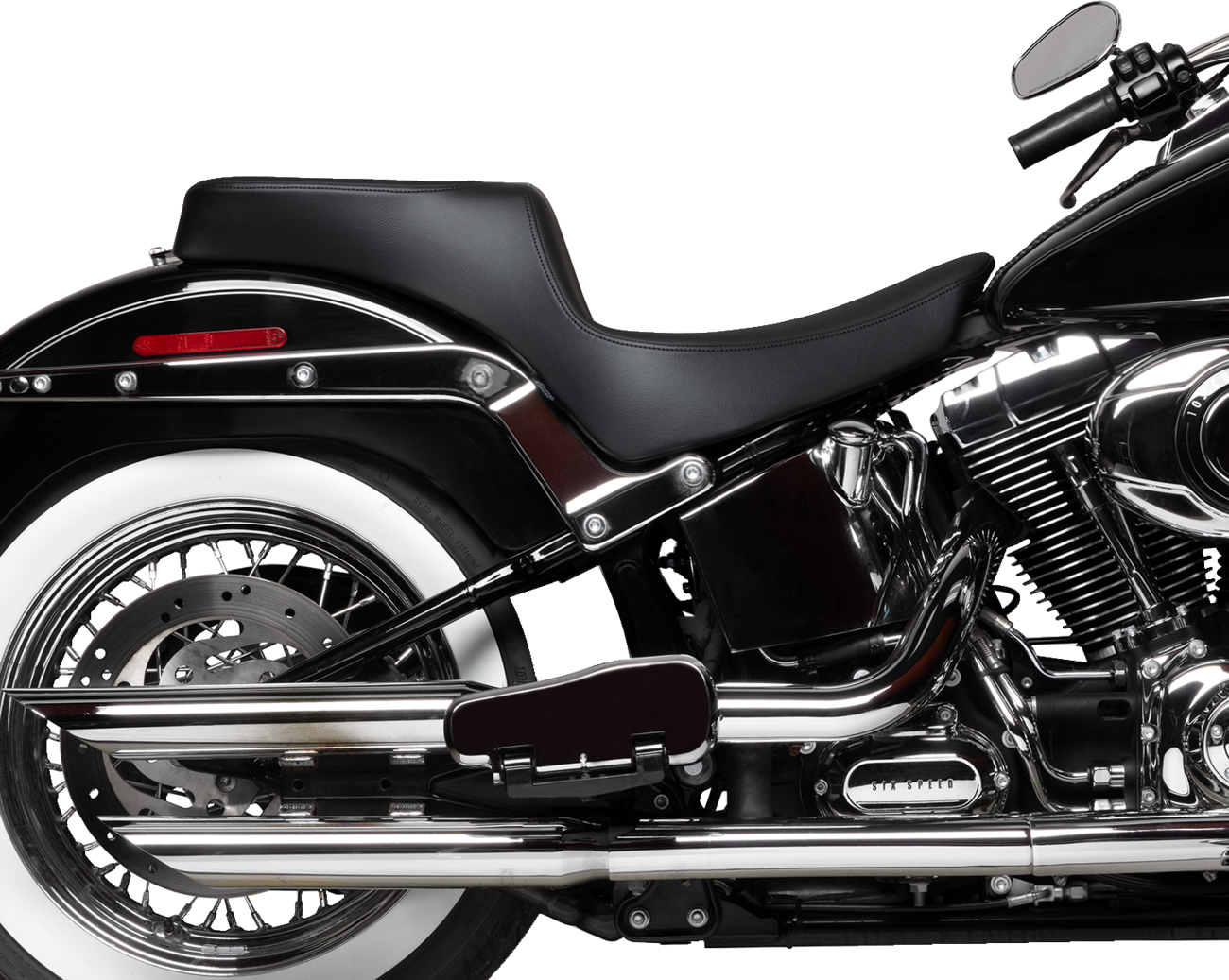 Drag specialties seats Performance Predator 2-Up Seat - Solar Leather - Smooth - FL '00-'17 Harley Davidson