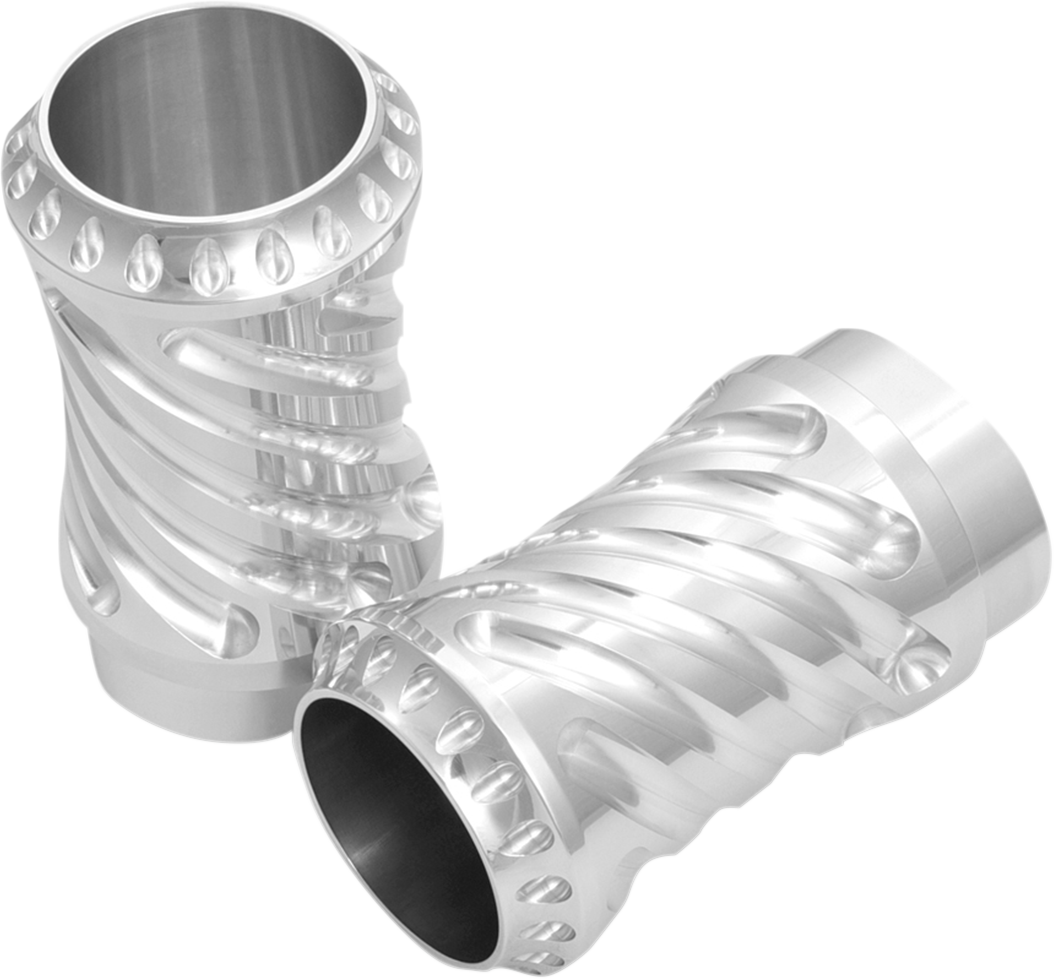 Kens Factory Polished 41mm Fork Tube Sliders for 8413 Harley Touring