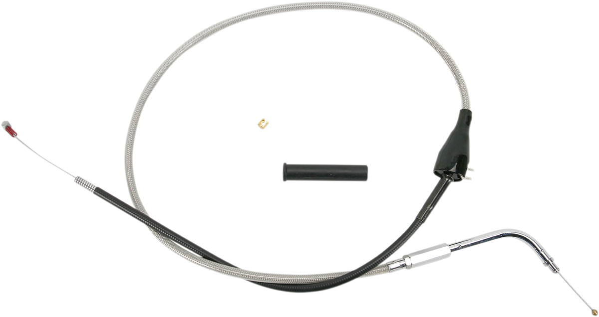 Drag specialties Stainless Braided Idle Cable - 28-1/2" 2009-2017 Harley Davidson VRSCF V-Rod Muscle / 2007-2010 Harley Davidson VRSCAW V-Rod / 2002-2006 Harley Davidson VRSCA V-Rod
