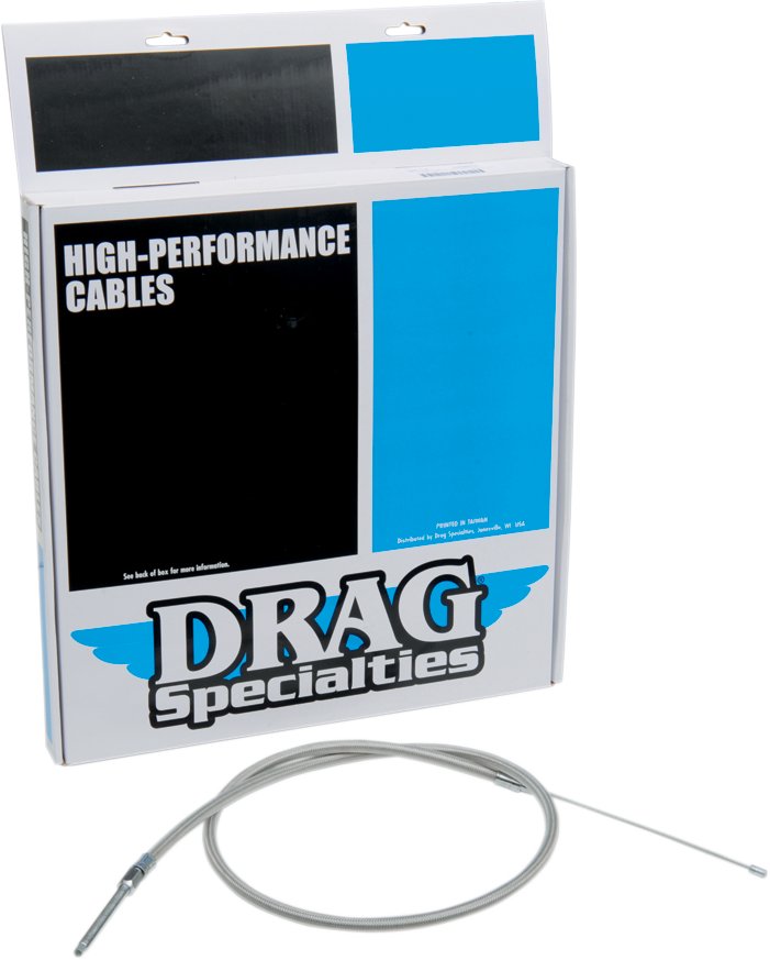 Drag specialties High-Efficiency Braided Stainless Steel Clutch Cable - 55" Harley Davidson