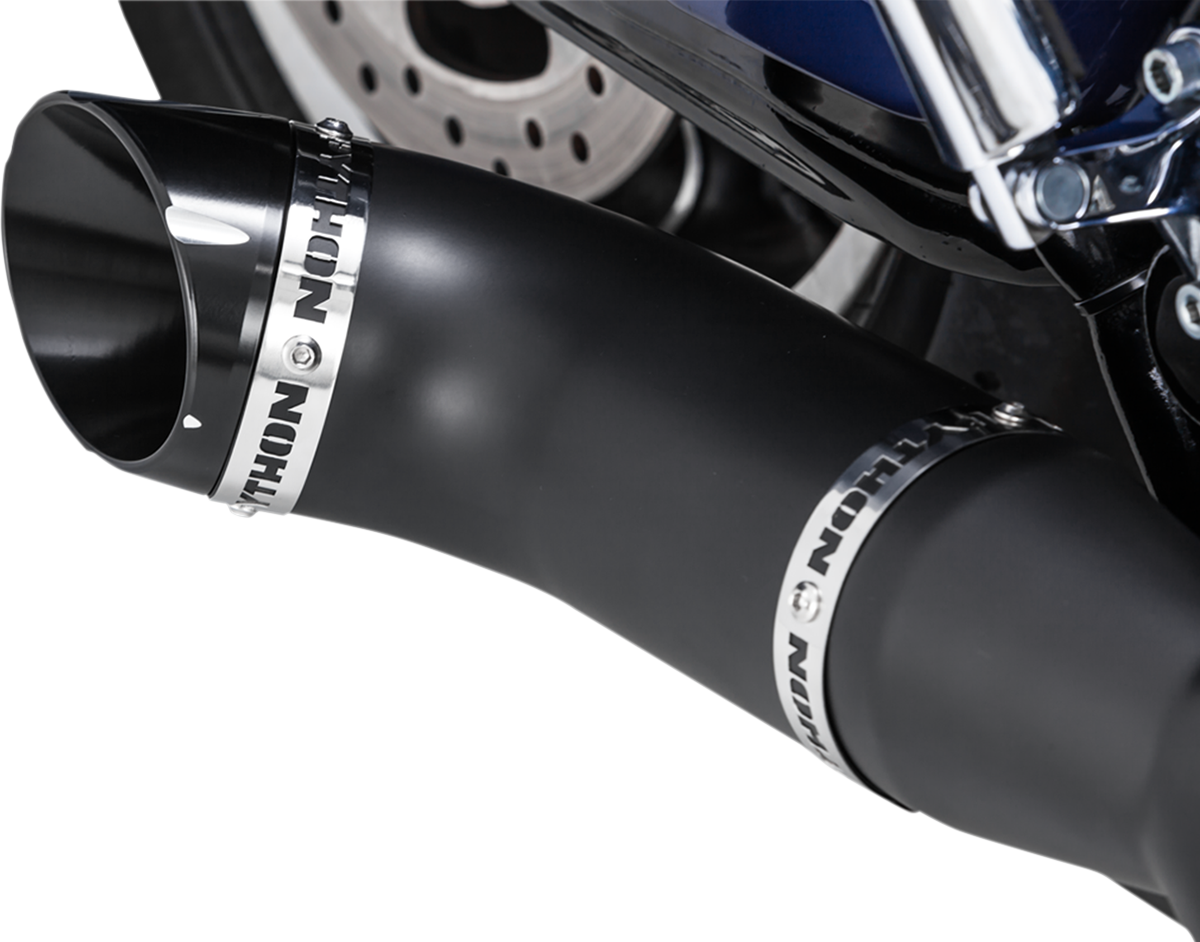 Python Black 2 into 1 Motorcycle Exhaust 2018 Harley Davidson Touring