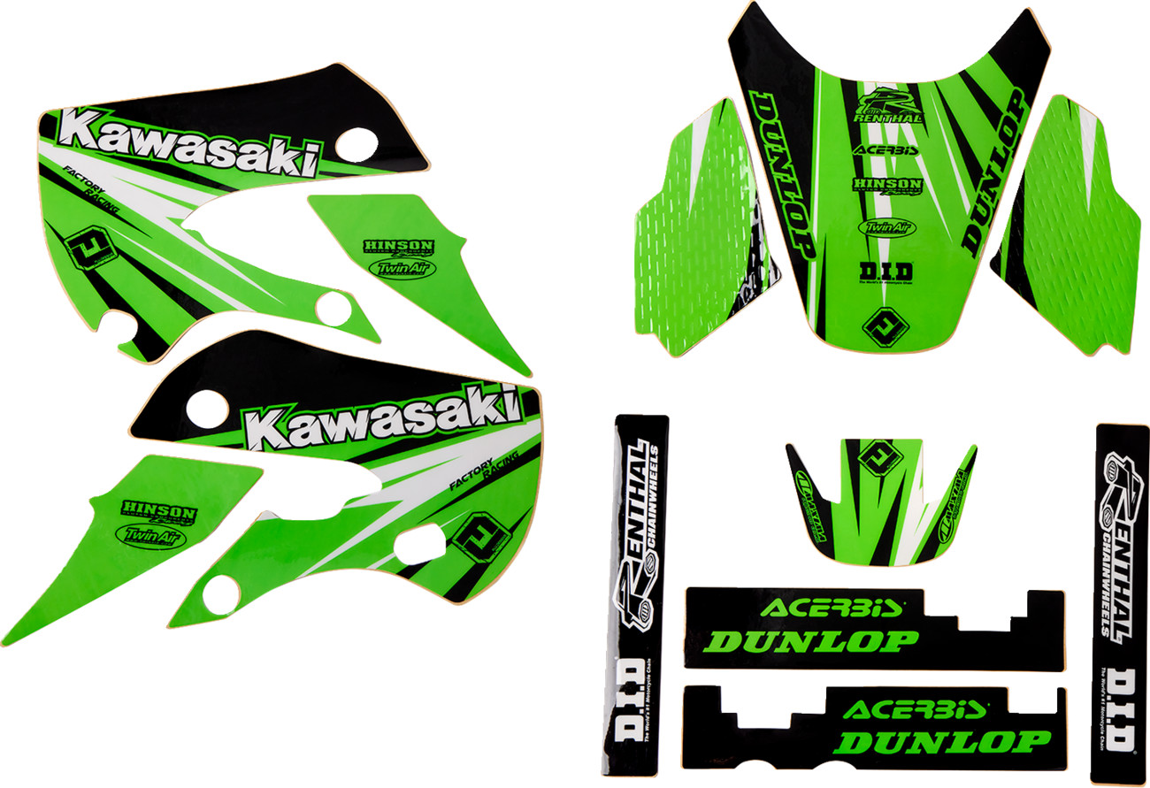 FLU Designs PTS 6 Graphics Kit Kawasaki KX250F 2013-2016
