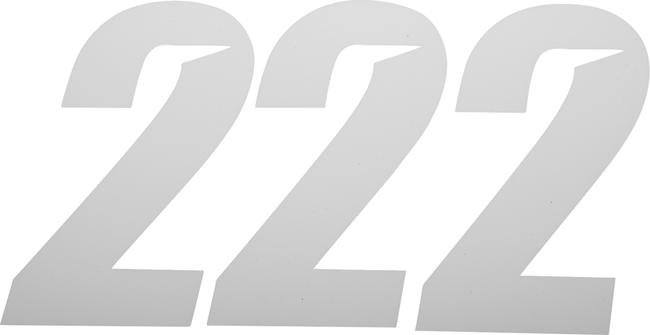 D'cor visuals Slash Number Plate - #2 - White - 7"