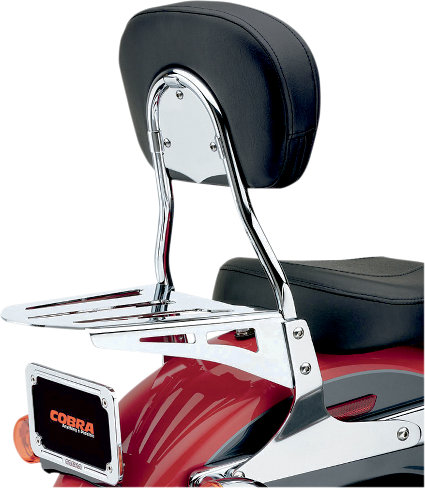 Cobra Standard Round Sissy Bar with Pad For Harley Softail 2000-2006