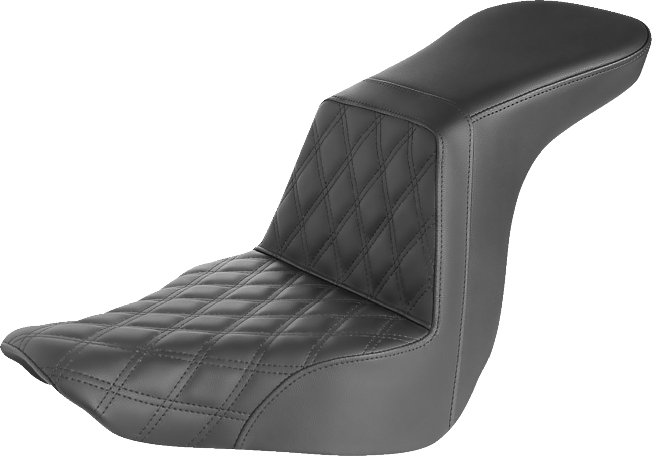 SADDLEMEN Step-Up Seat — Front Lattice Stitch