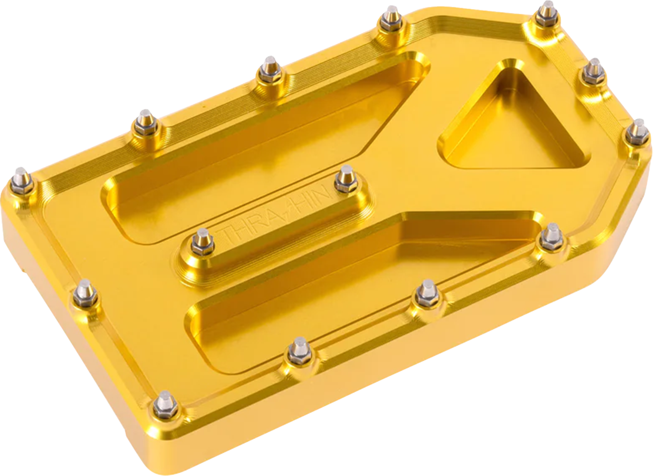 Thrashin supply co. Aggressor Brake Pedal Pad - Gold - Touring Harley Davidson
