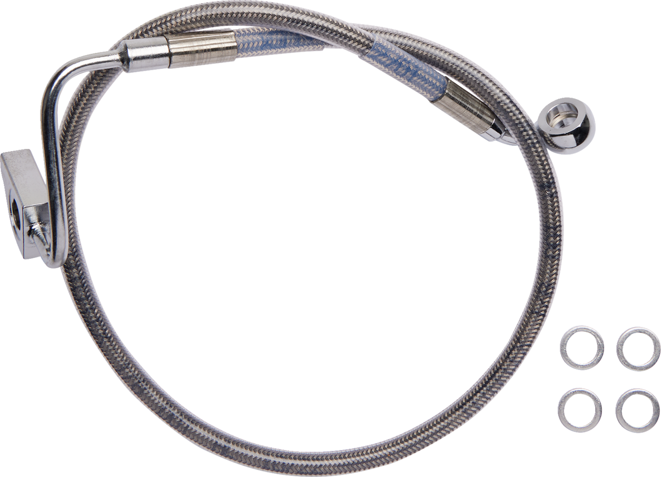 Drag specialties Brake Line - Rear - ABS - Stainless Steel Harley Davidson
