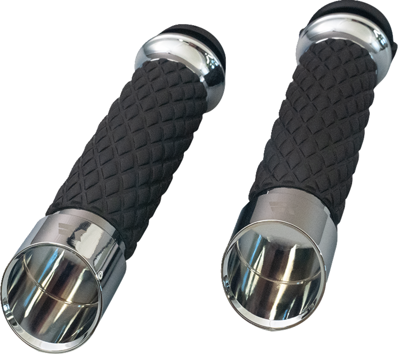 Khrome werks Edge Grips - Custom Contour - Diamond - Chrome Harley Davidson