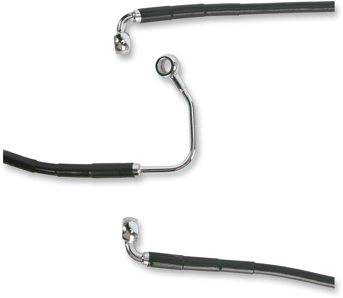 Drag specialties Brake Line - Front (Lower/Mid) - ABS - Black Harley Davidson