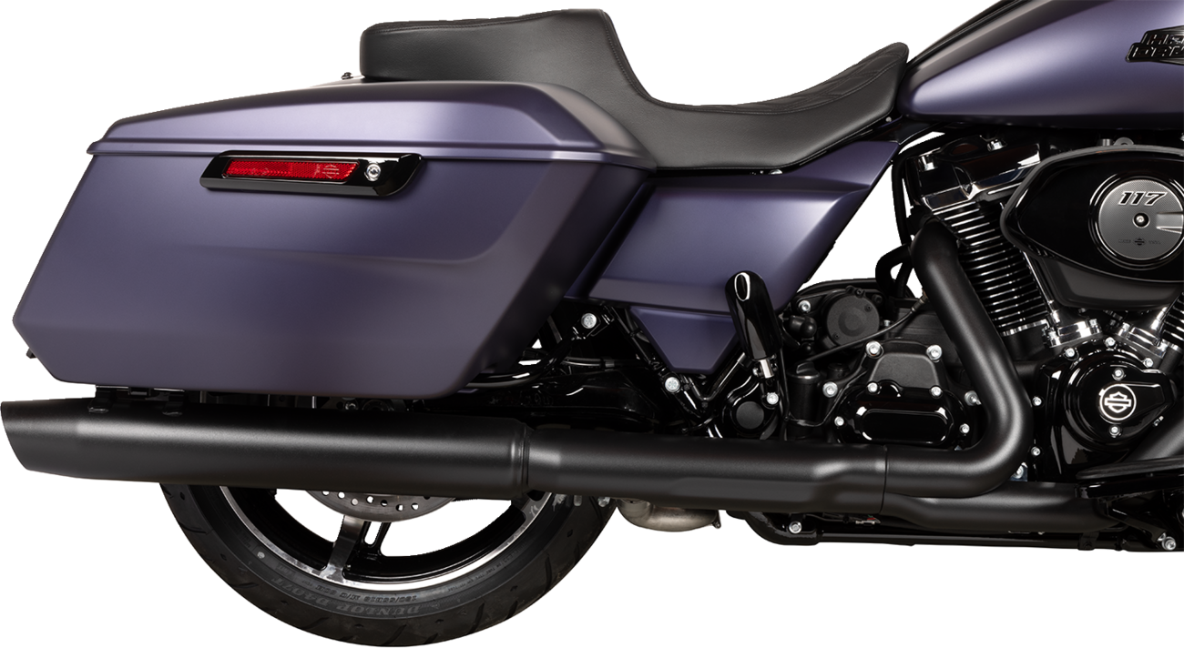 Drag specialties seats Predator 2-Up Seat - Vinyl - Double Diamond Black Stitch - w/o Backrest - FLTR/FLHX '23-'24 Harley Davidson