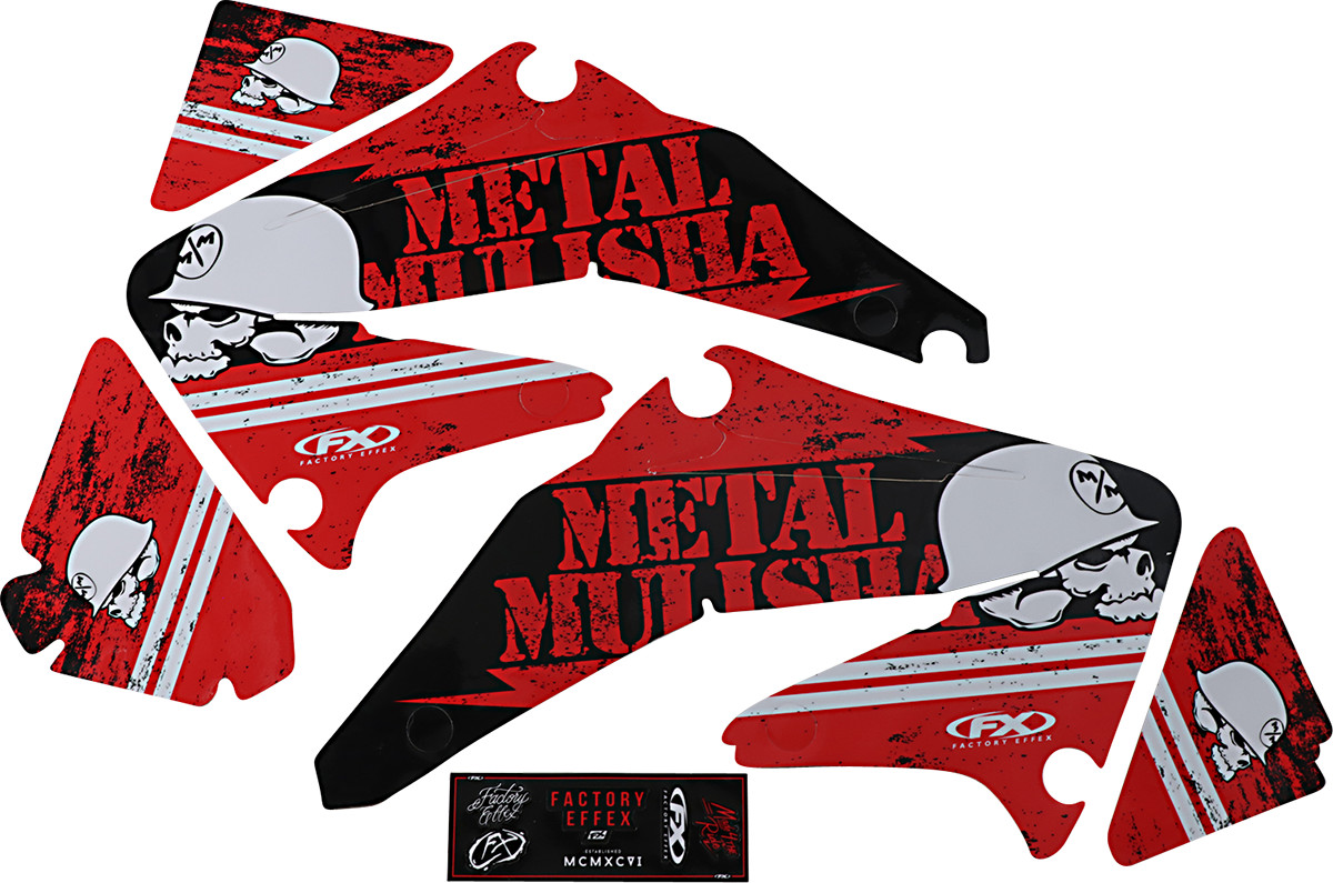 Factory Effex Metal Mulisha Sticker Kit - Fade-Resistant Vinyl Decals