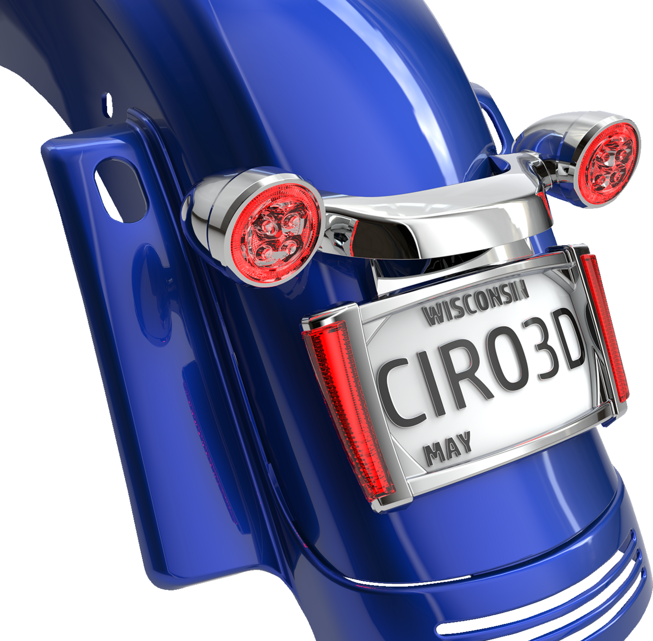 Ciro LED Lighted License Plate Frame For Harley Touring 2014-2025