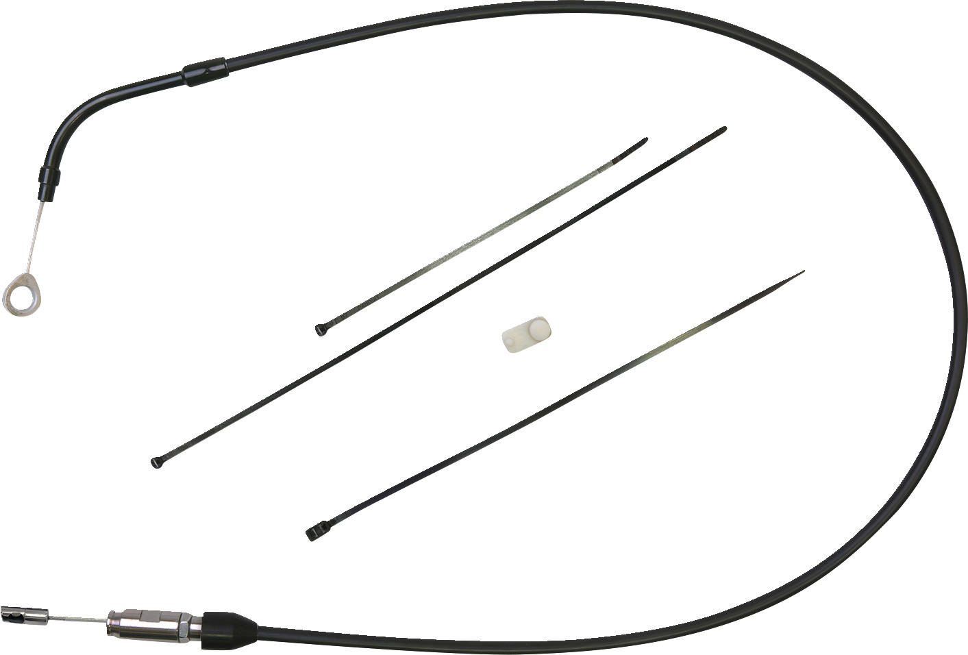 Drag specialties Quick Connect Clutch Cable - Upper - Bent Tube - 41" - Black/Black Harley Davidson