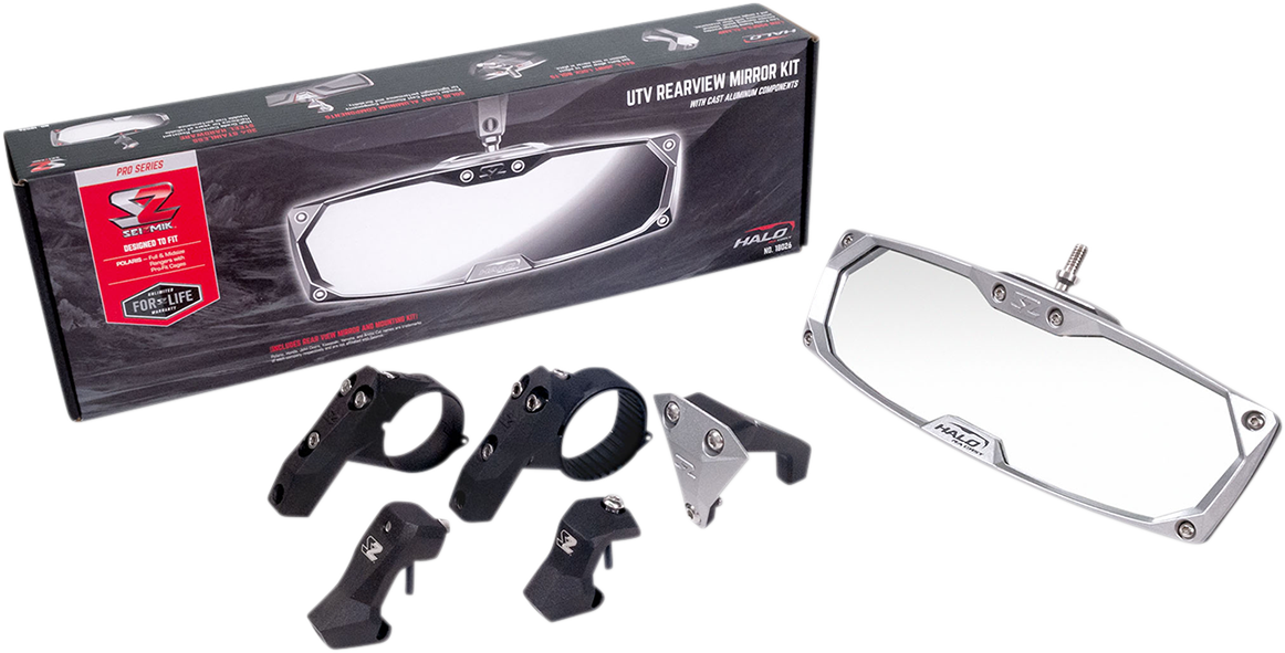 SEIZMIK Halo R Rear View Mirror with Cast Aluminum Bezel