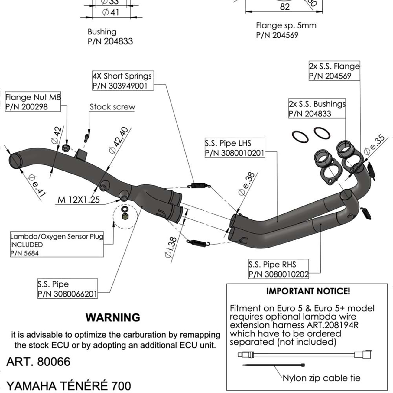 LEOVINCE Header Pipe