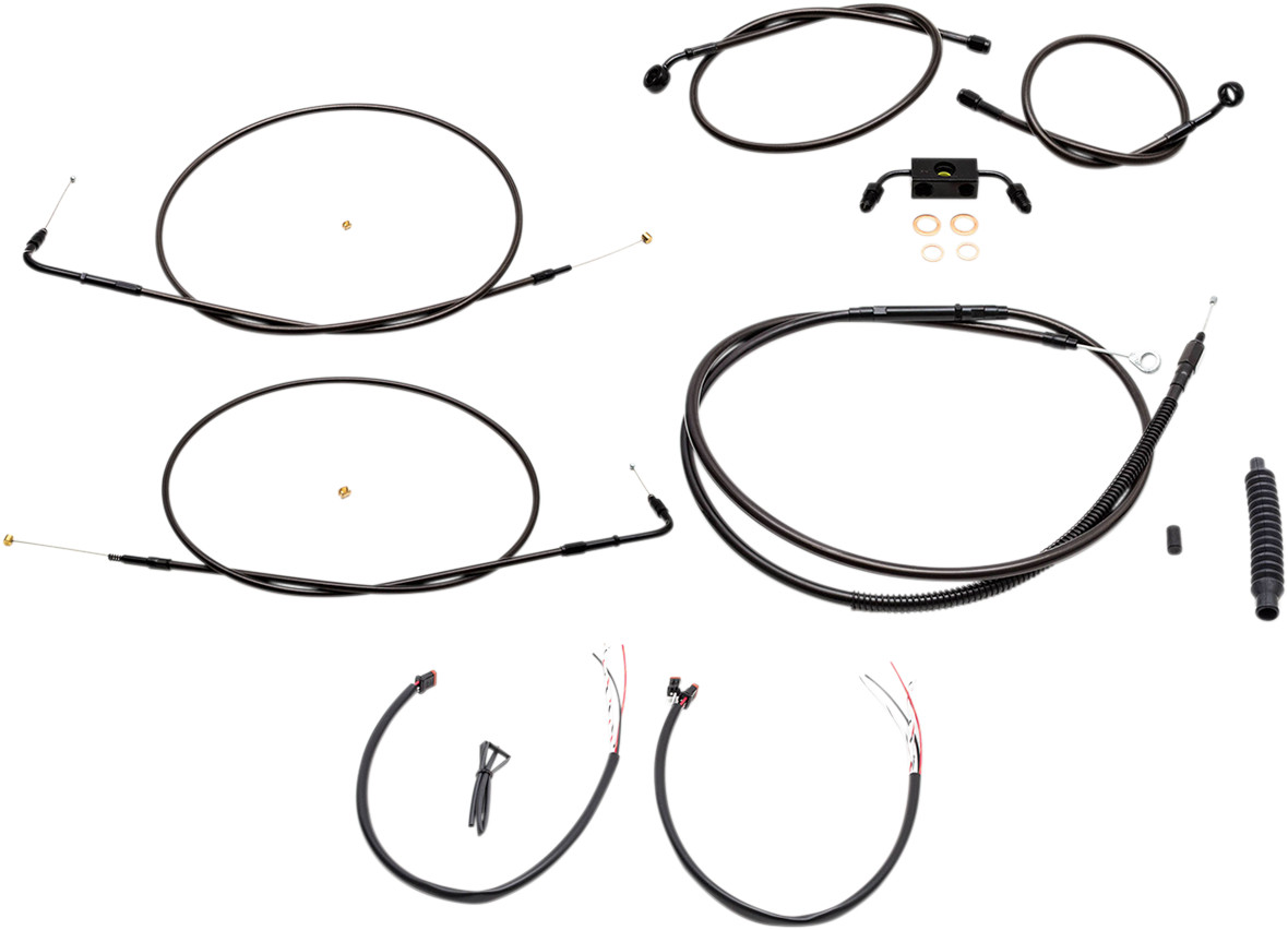 LA Choppers Handlebar Cable Brake Line And Wire Kit For Harley Dyna w/ABS 2012-2017