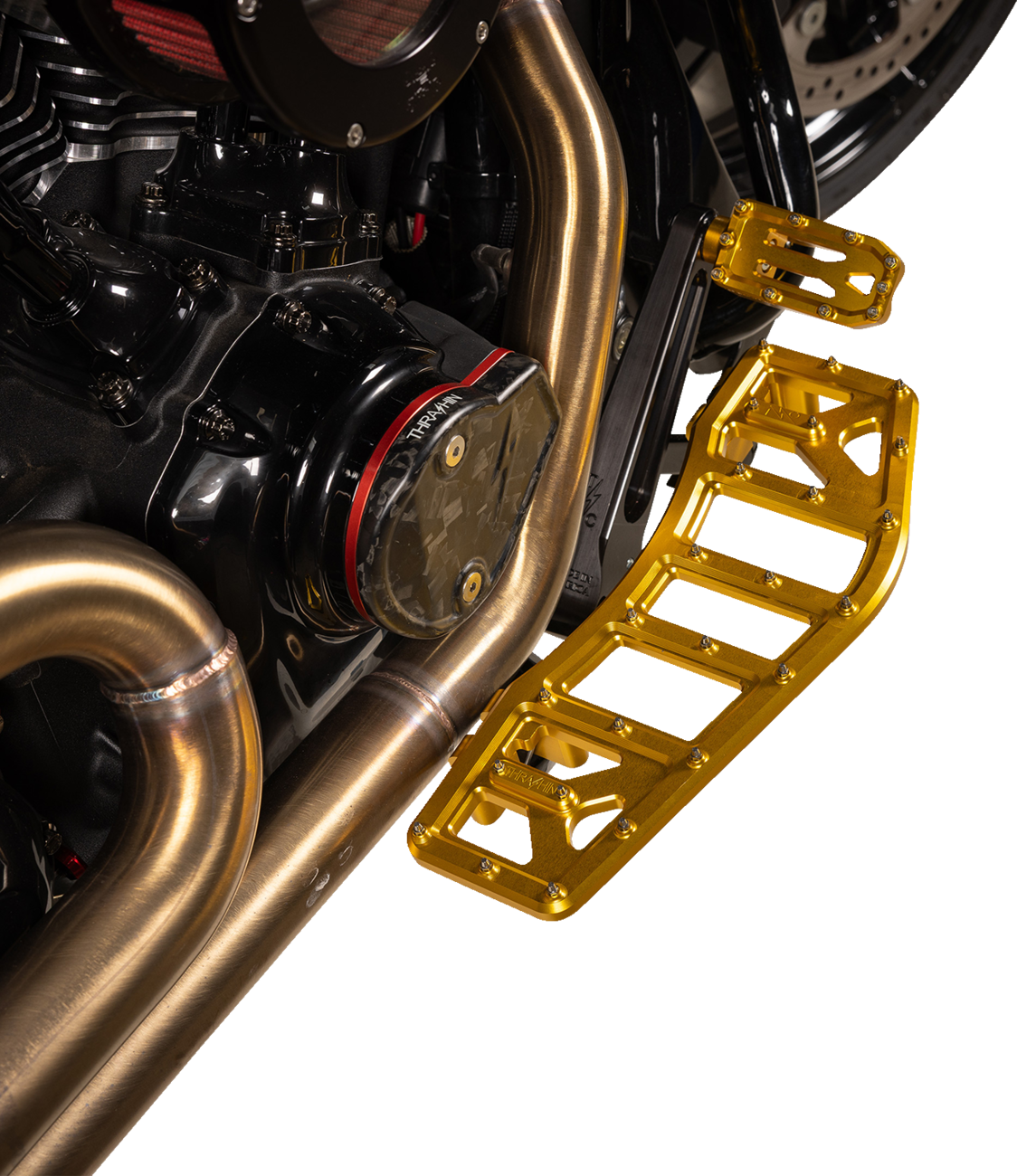 Thrashin supply co. Aggressor Floorboards - Gold Harley Davidson