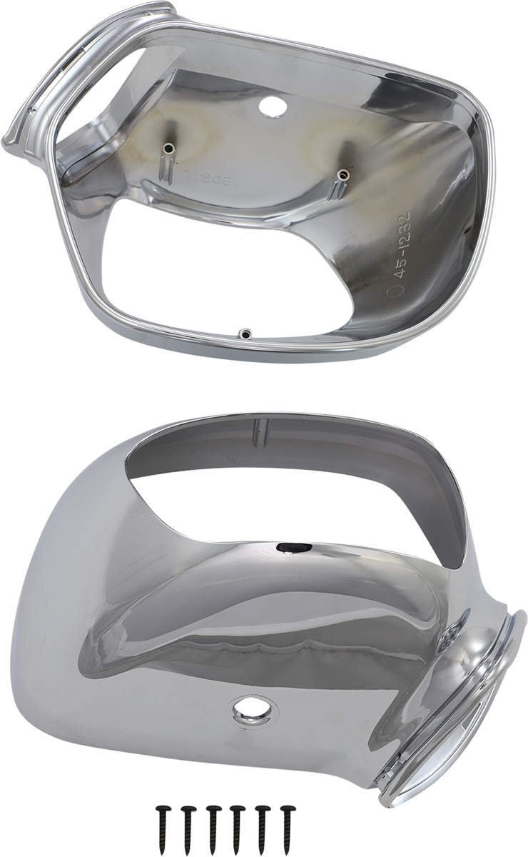 Parts unlimited Mirror Housing - Chrome - Left/Right 2006-2013 Honda GL1800HP Gold Wing Audio/Comfort / 2001-2011 Honda GL1800 Gold Wing / 2007-2008 Honda GL1800HPN Gold Wing Audio/Comfort/Navi