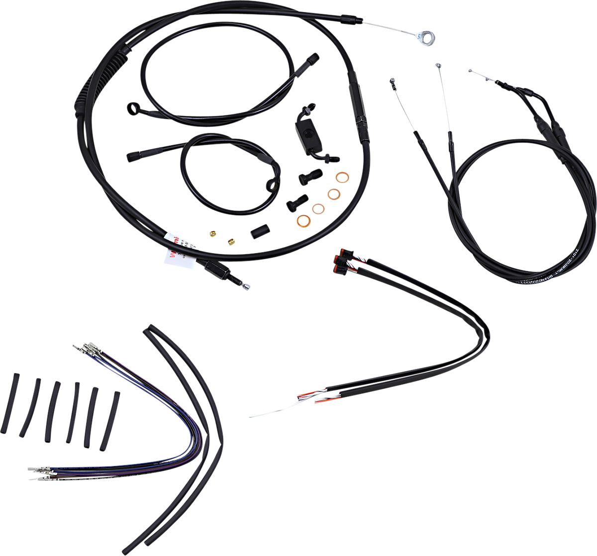 Burly Handlebar Cable Installation Kit For Harley Dyna w/ ABS 2012-2017