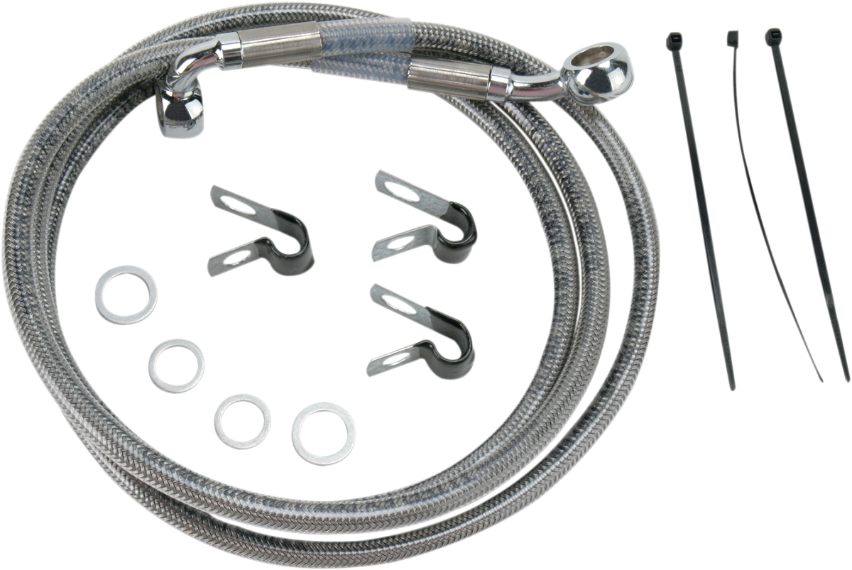 Drag Specialties Extended Length Stainless Steel Brake Line Kit