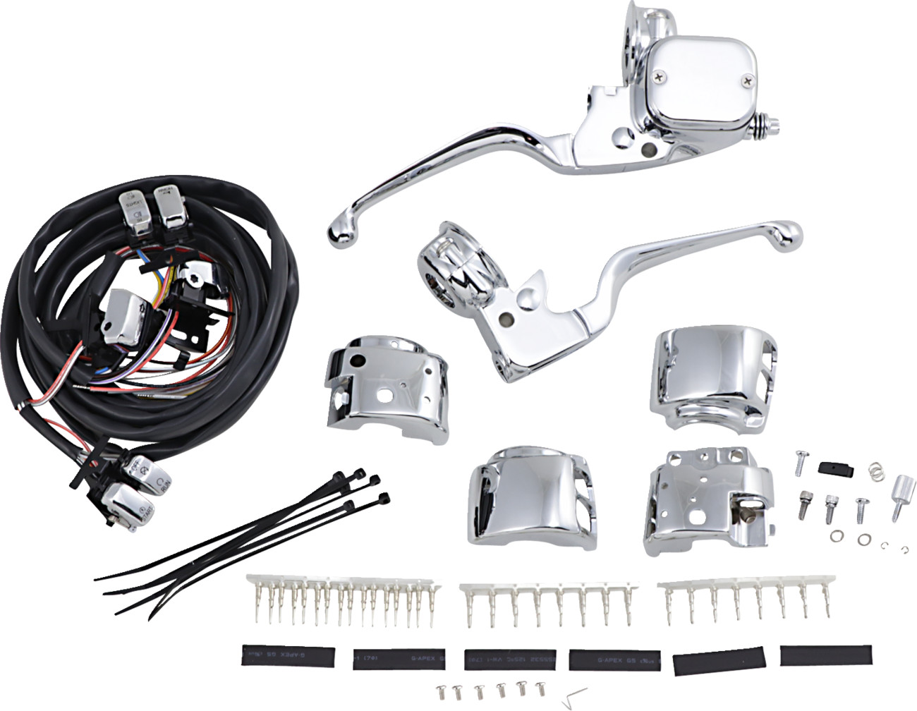 Drag specialties Handlebar Control Kit with Mechanical Clutch - 11/16" Master Cylinder - '96 - '11 Harley Davidson