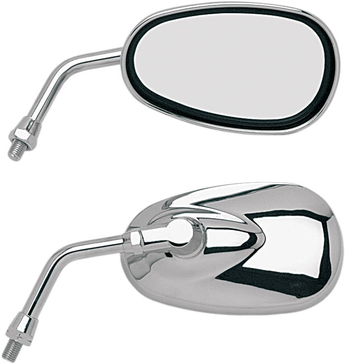 Emgo Mirror - 'Lil' Cruiser - Side View - Oval - Chrome - Right