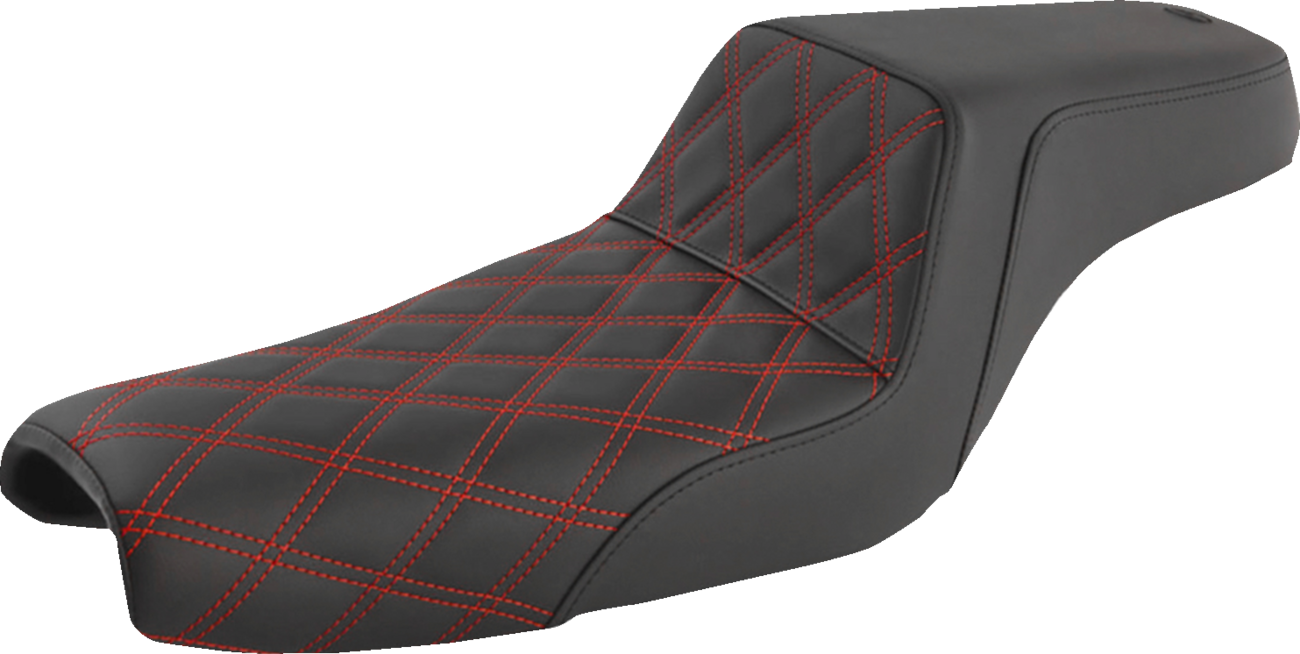 Saddlemen Step-Up LS Lattice Stitch Seat For Harley Sportster With 3.3 Gallon Tank 2004-2022