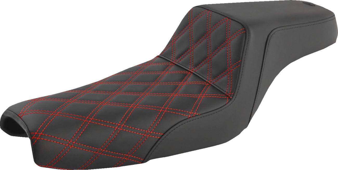 Saddlemen Step-Up LS Lattice Stitch Seat For Harley Sportster With 3.3 Gallon Tank 2004-2022