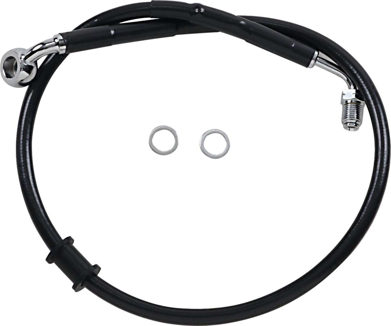 Drag specialties Brake Line - +2" - Black - '18-'21 Softail Harley Davidson