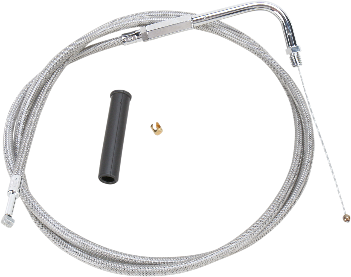 Drag Specialties Stainless Braided Throttle Cable