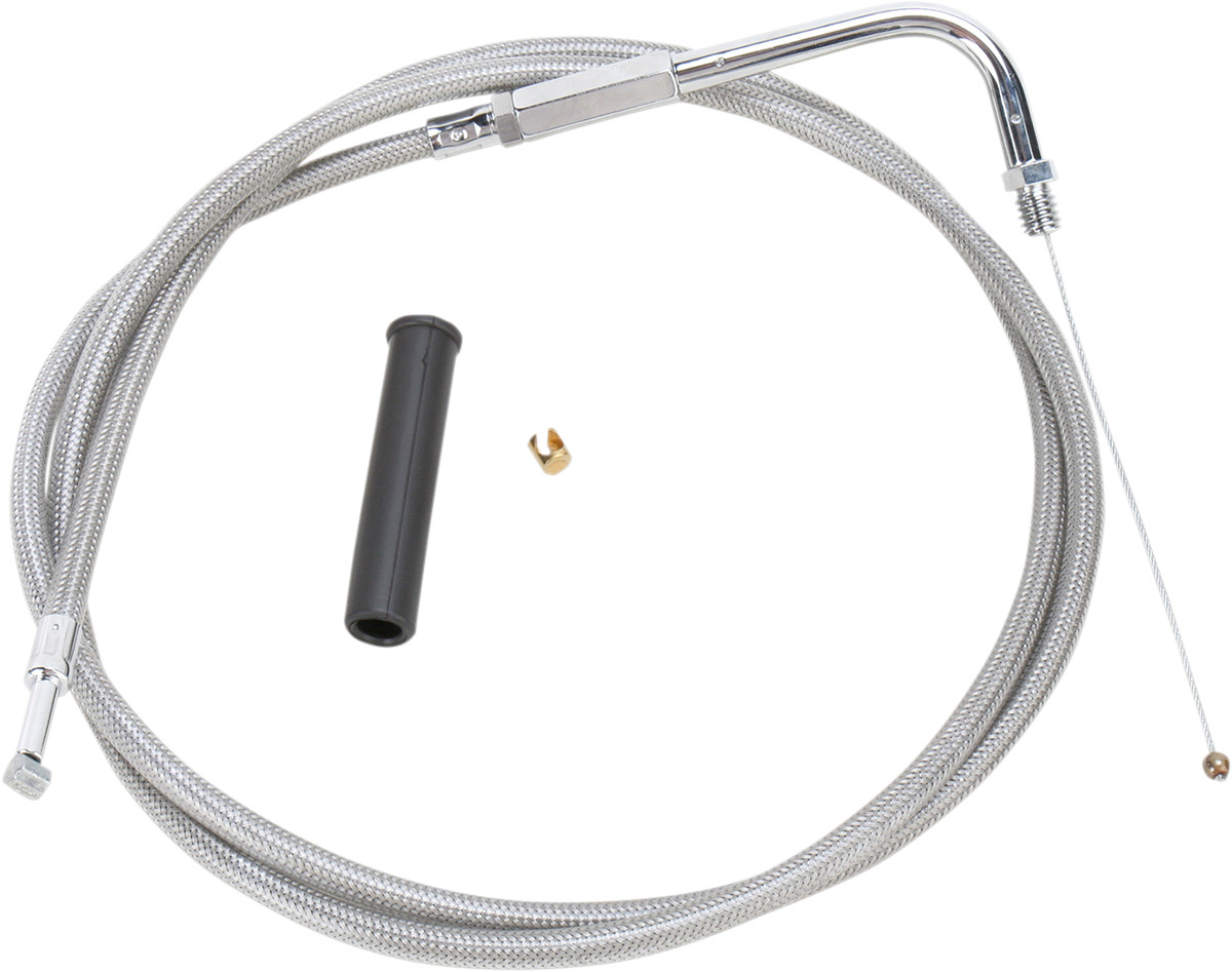 Drag Specialties Stainless Braided Throttle Cable
