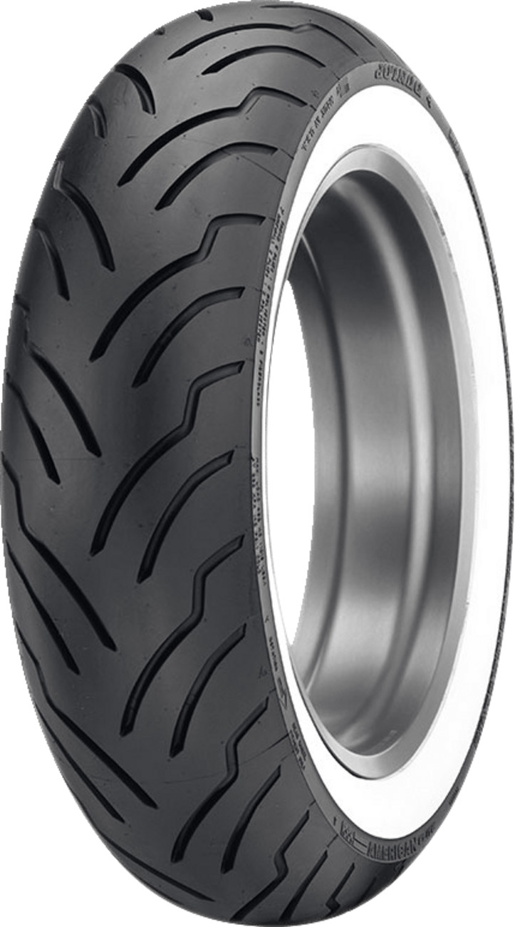Dunlop Tire - American Elite - Rear - 180/65B16 - Wide Whitewall - 81H