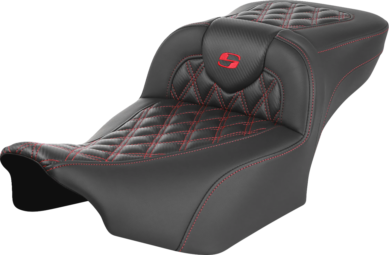 Saddlemen 823-07-20704 Roadsofa Extended Reach Seat Red Lattice FLHX 2023-2024