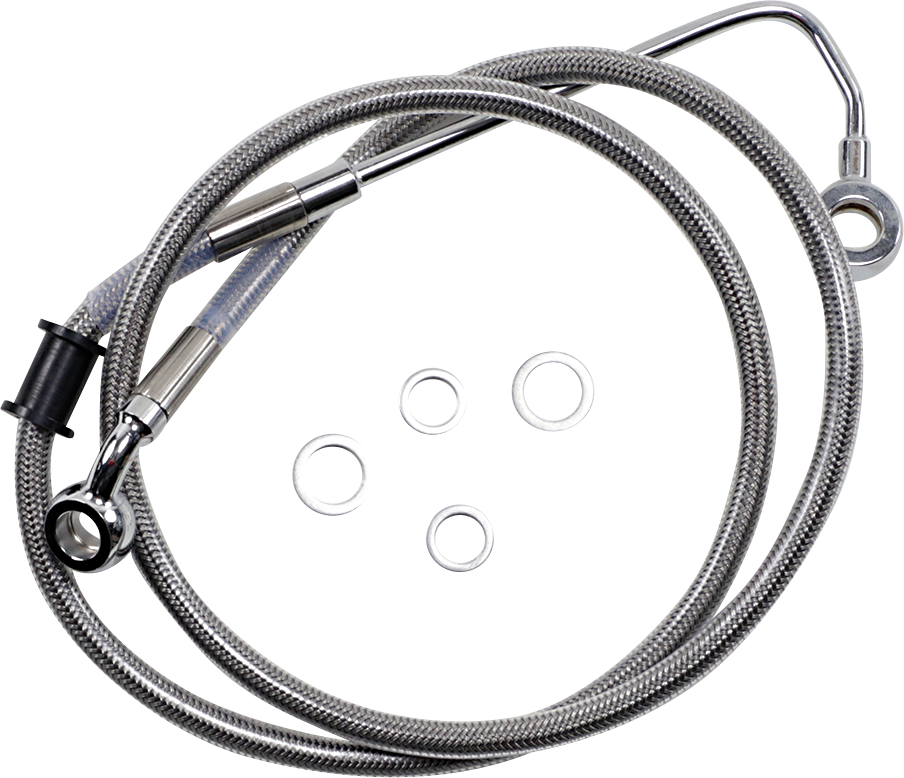 Drag specialties Brake Line - +10" - Stainless Steel - '15-'17 Softail 2015-2017 Harley Davidson FLSTN Softail Deluxe