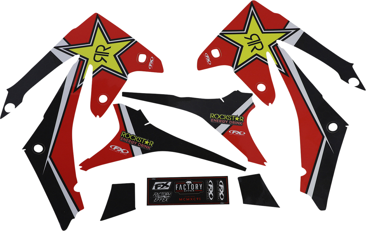 Factory effex Rockstar Shroud Graphic Kit 2010-2013 Honda CRF250 / 2009-2012 Honda CRF450