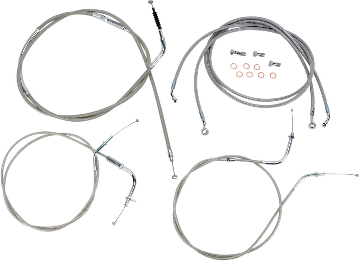 BARON Stainless Handlebar Cable/Line Kit
