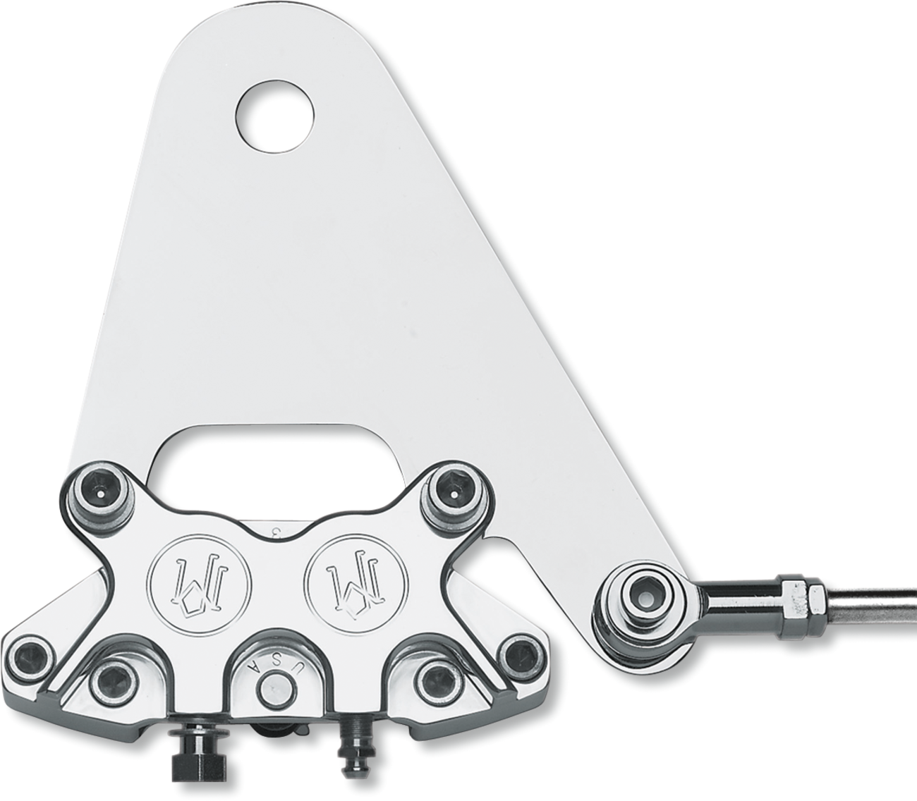 Performance Machine 4-Piston Rear Brake Caliper For Rigid Kit Custom Applications With 11.5" Disc