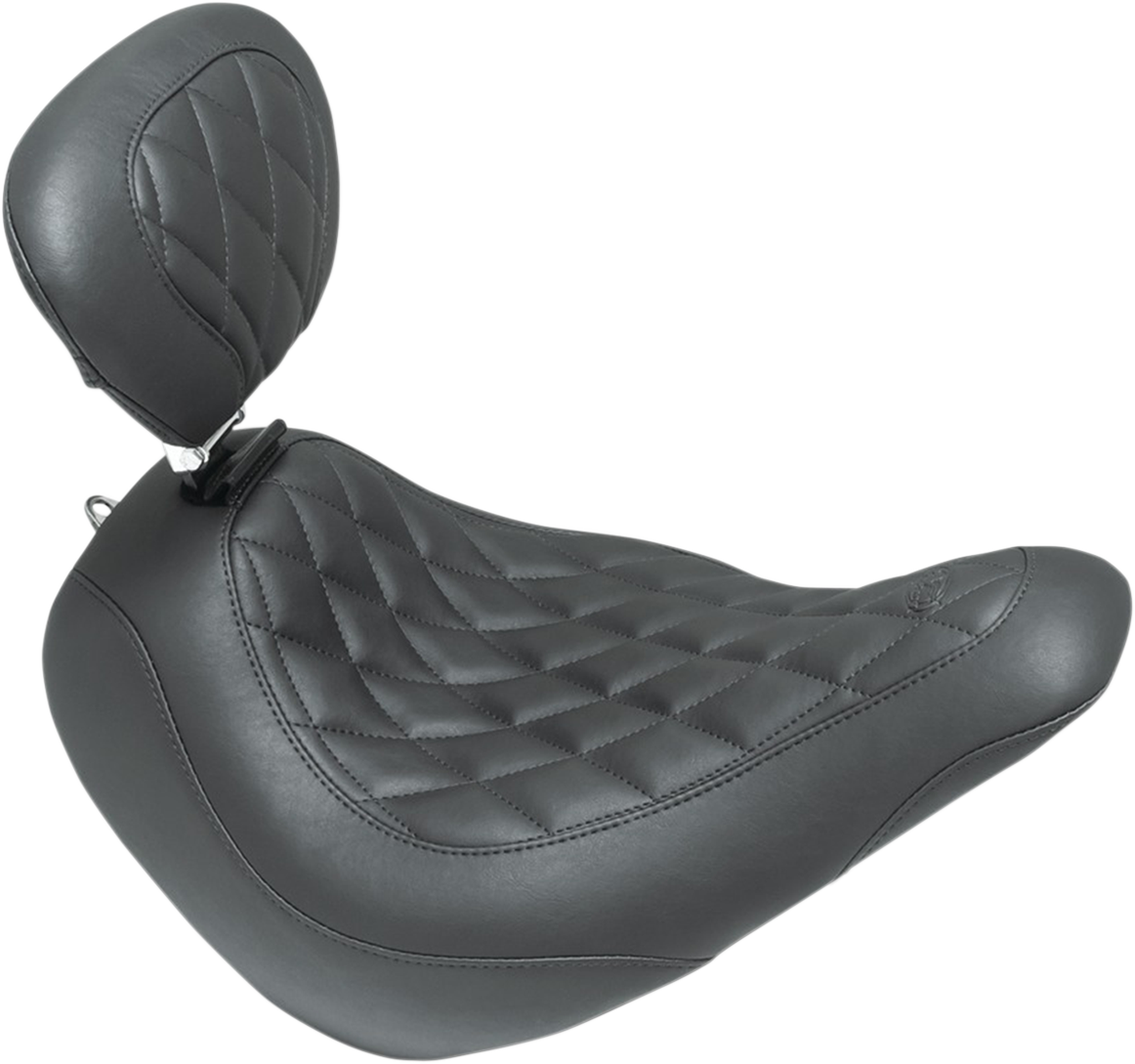 Mustang Tripper Solo Seat & Backrest fits 2018-2025 Harley Softail FXLR FLSB