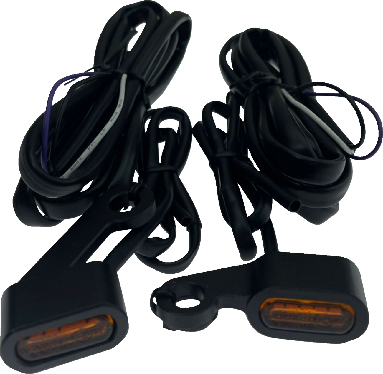 Drag specialties Marker Lights - Black - Amber Lens - '04-'13 XL Harley Davidson