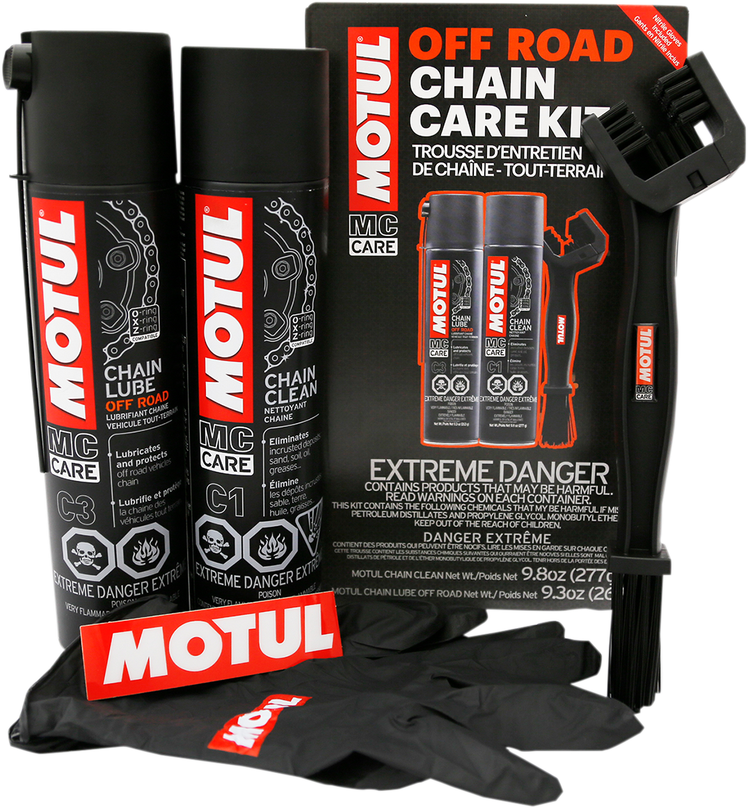 Motul Offroad Dirtbike MX ATV UTV Side by Side Dual Sport Chain Lube Care Kit