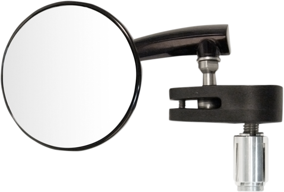 Emgo Mirror - Side View - Round - Black - Left