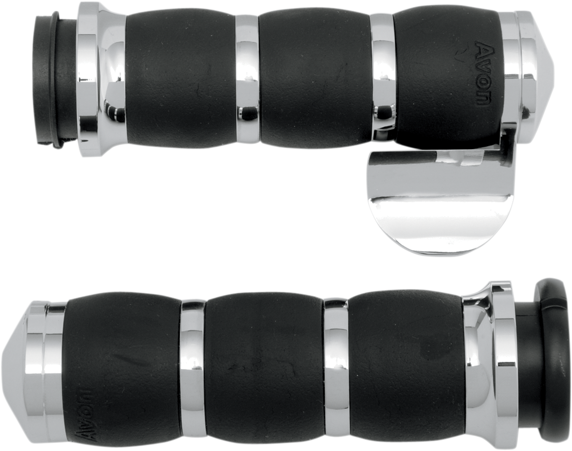 Avon grips 3-Ring Velvet Air Grips - TBW - Throttle Boss - Chrome Harley Davidson